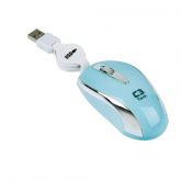 Mini Mouse Óptico Retrátil MS3209-2 USB 800DPI Azul C3 TECH