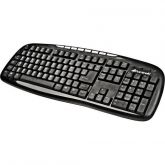 Teclado Multimídia MK101BS USB Preto e Prata FORTREK